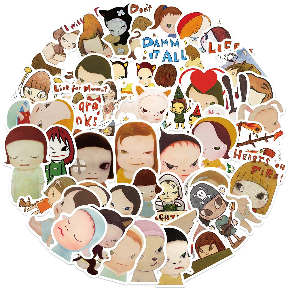 Nara Yoshitomo Cartoon Art Stickers 10/30/50pcs Skateboard Notebook Phone Suitcase Fridge