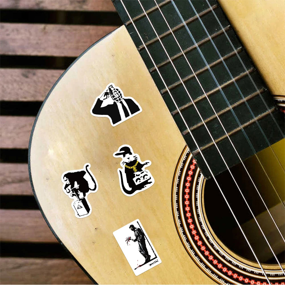 50Pcs Banksy Stickers banksy art graffiti Stickers for DIY Luggage Laptop Skateboard Motorcycle Bicycle Sticker