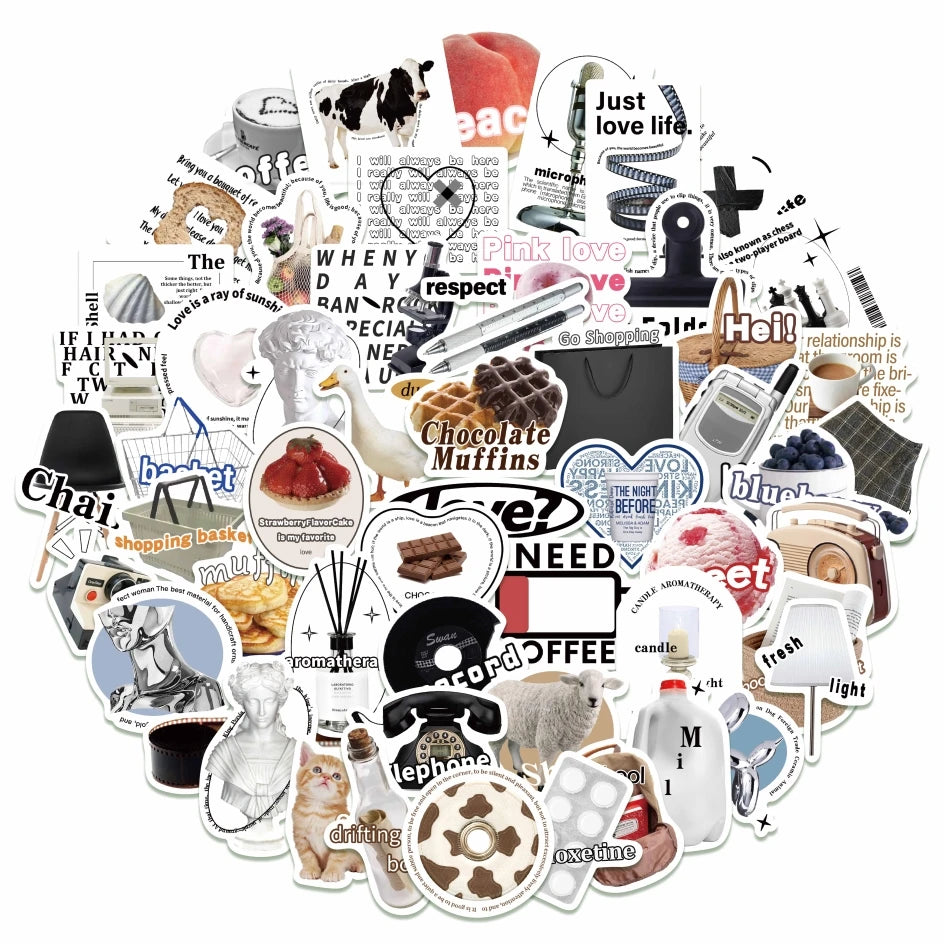 10/25/55pcs Cartoon Ins Style Cute Graffiti Anime Stickers Luggage Diy Skateboard Laptop Helmet Guitar Sticker Decals Toys