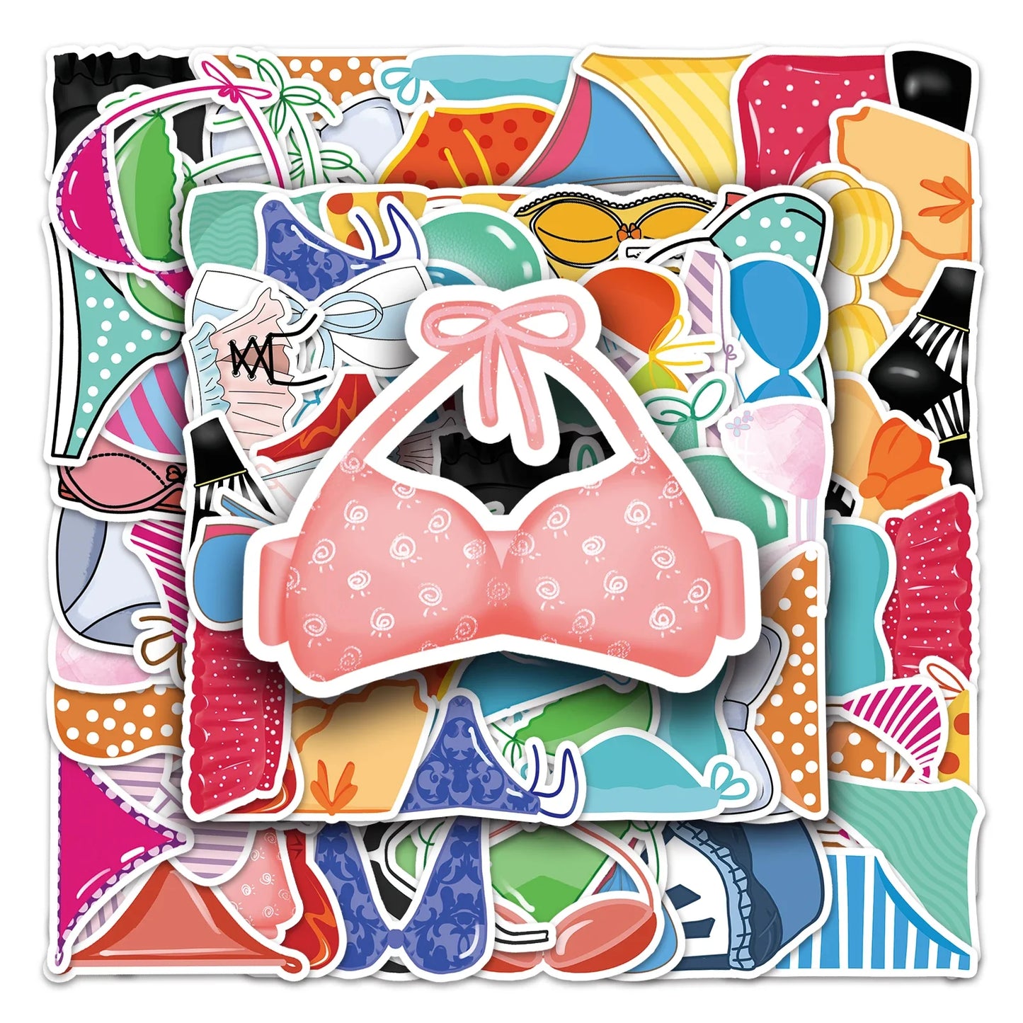 50Pcs Cute Cartoon Waterproof Vinyl Stickers for Skateboard Snowboard