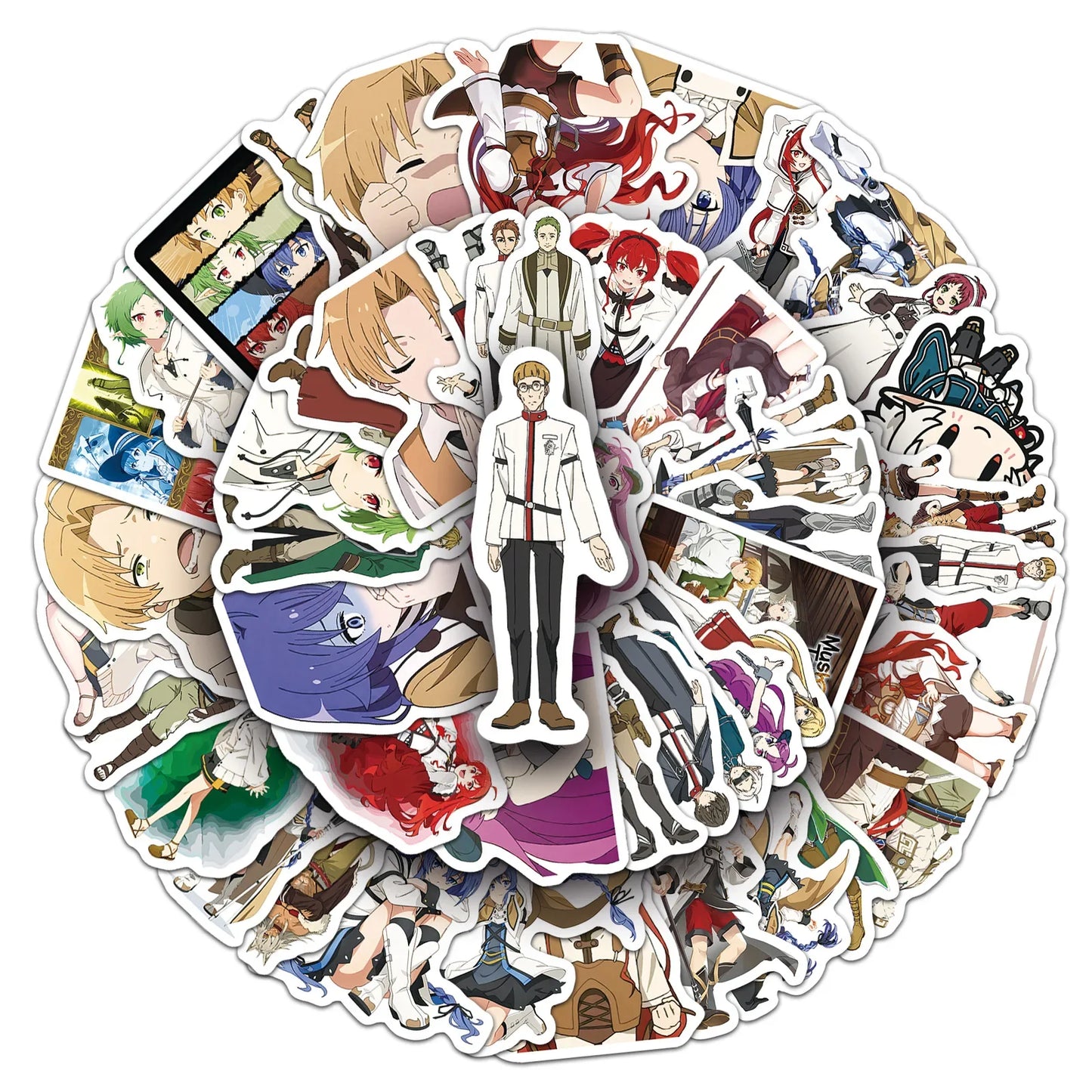 Mushoku Tensei Jobless Reincarnation Stickers Pack - Anime Cartoon Decoration for Fridge, Luggage, Laptop, Phone