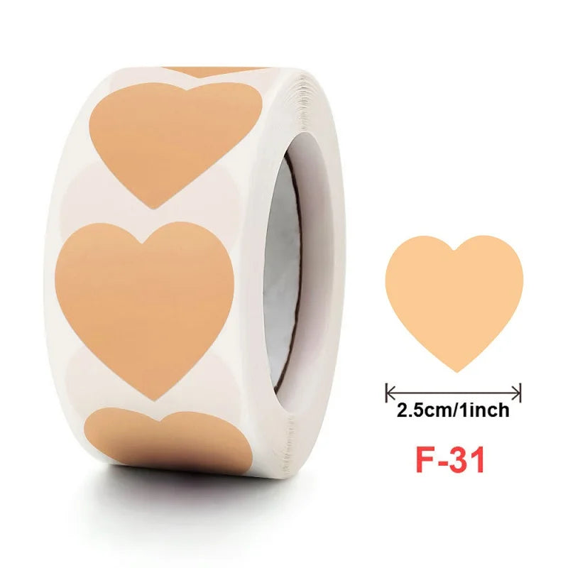 100-500PCS Thank You Stickers for Business New Love Heart Stickers Packaging Rolling Stickers Package Labels Merci Home Made