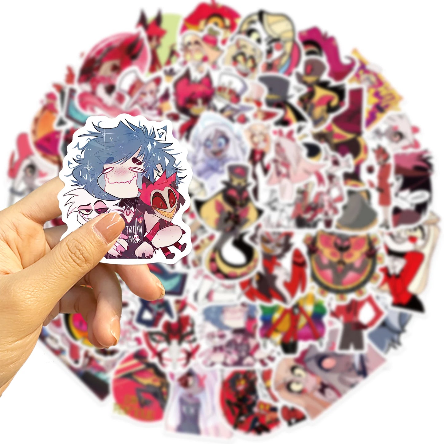 52Pcs Cartoon Animation Stickers Waterproof For Luggage Case Helmet Guitar Bottle Refrigerator Laptop Hell Inn Sticker Wholesale