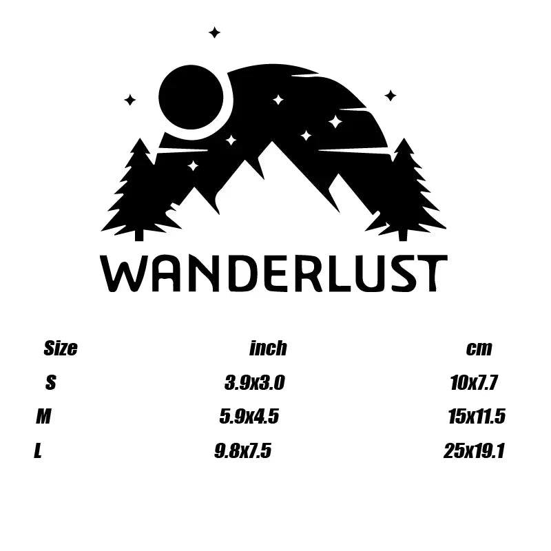 WANDERLUST Stickers: Custom High-Quality Car & Laptop Decals