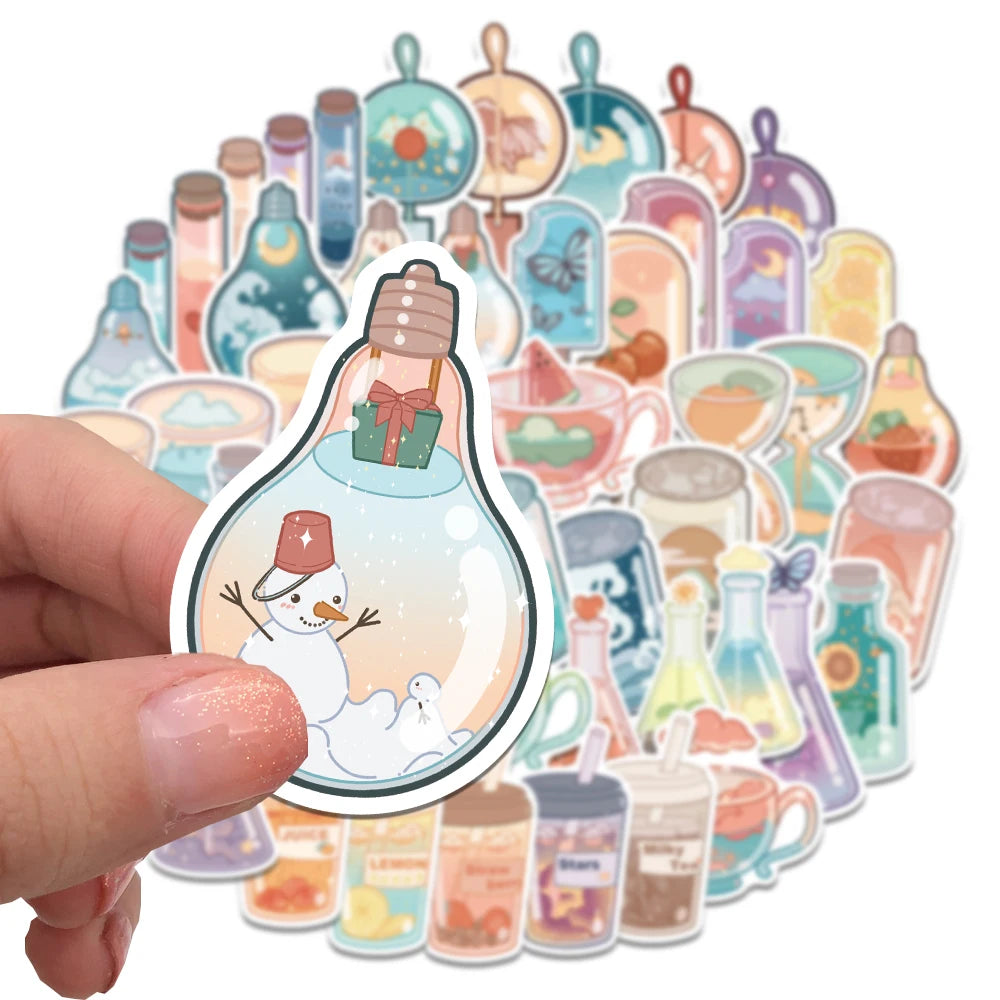10/30/50Pcs Ins Drink Bottle Stickers Graffiti For Skateboard Notebook Phone Helmet Decal Waterproof Kids Sticker Toy