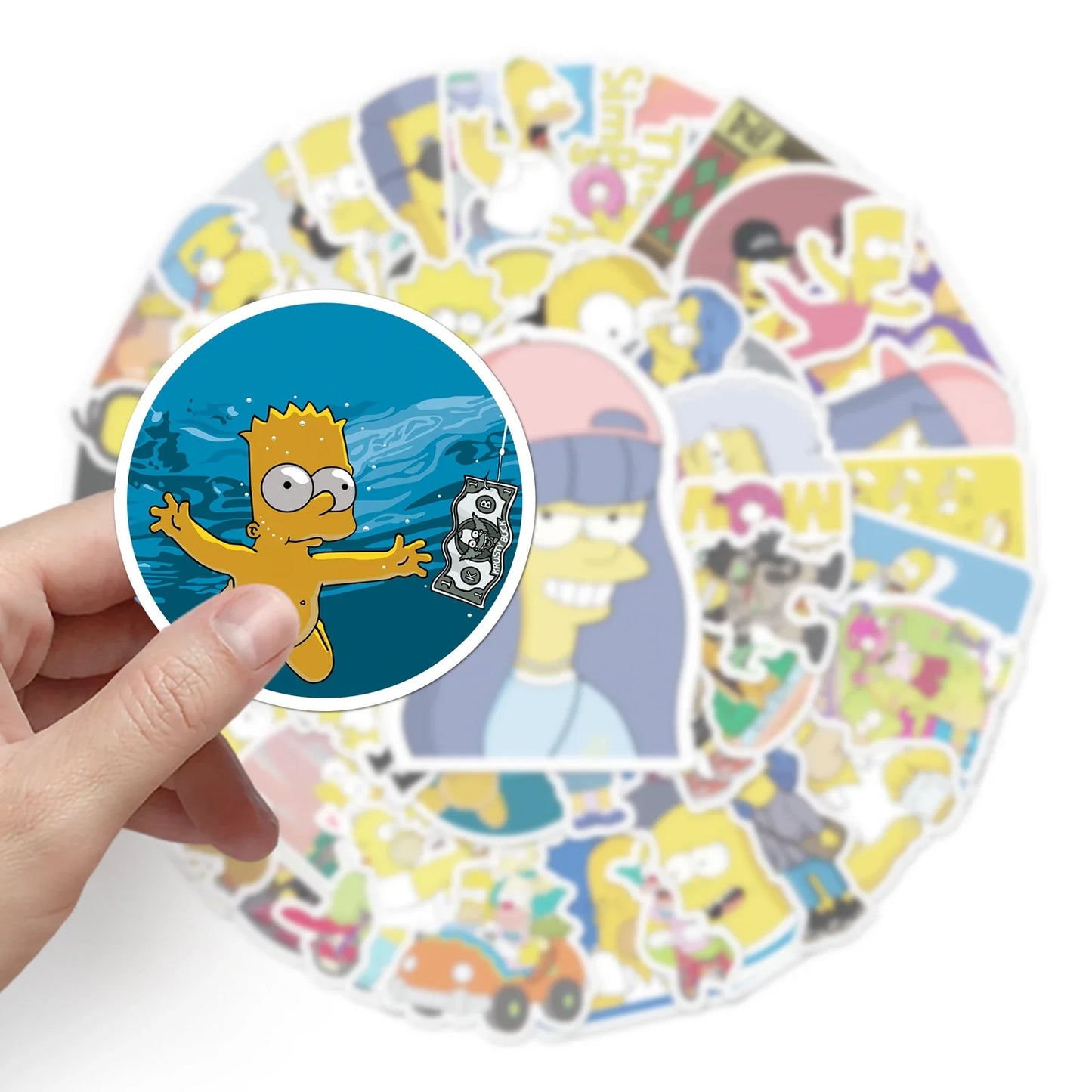 50Pcs Cute Cartoon Waterproof Vinyl Stickers for Skateboard Snowboard Decals