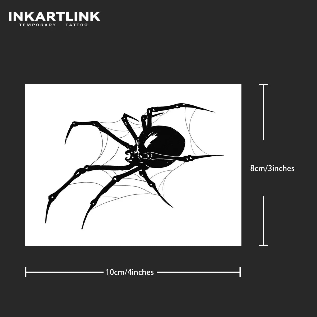 Spider Temporary Tattoo,Lasts To 15 Days New Technology Magic Waterproof Semi Permanent Sticker.