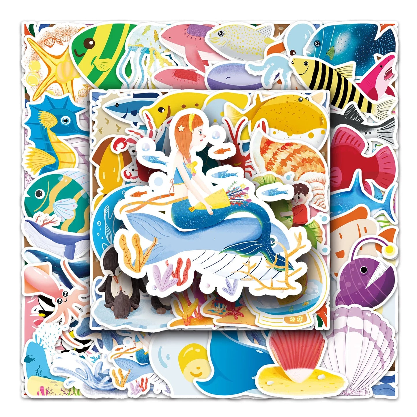 50Pcs Cartoon Waterproof Vinyl Stickers for Skateboard Snowboard