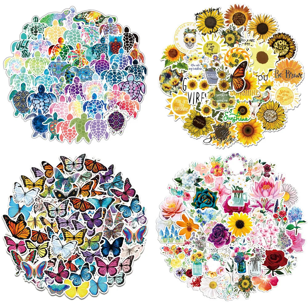 50pcs Cartoon Graffiti Stickers for Luggage, Laptop, Phone, Kids Toys