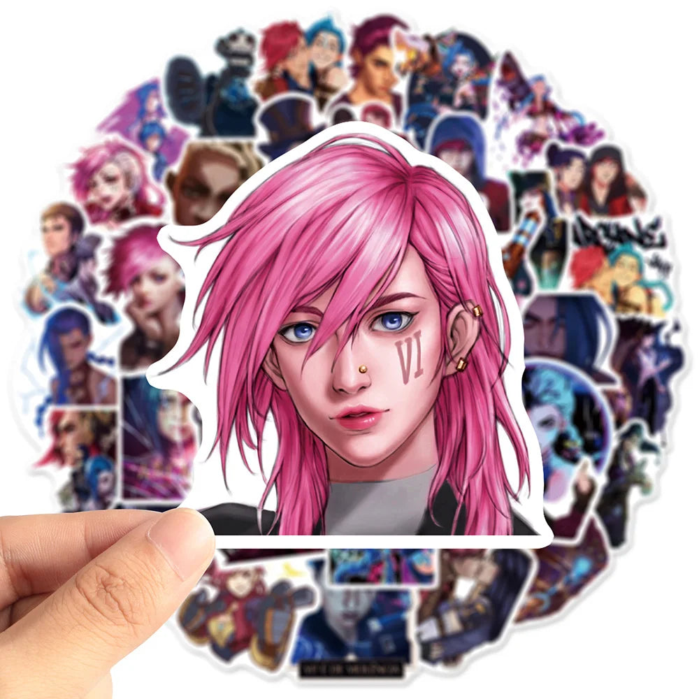 Arcane League of Legends Stickers for Phone Laptop Luggage Skateboard