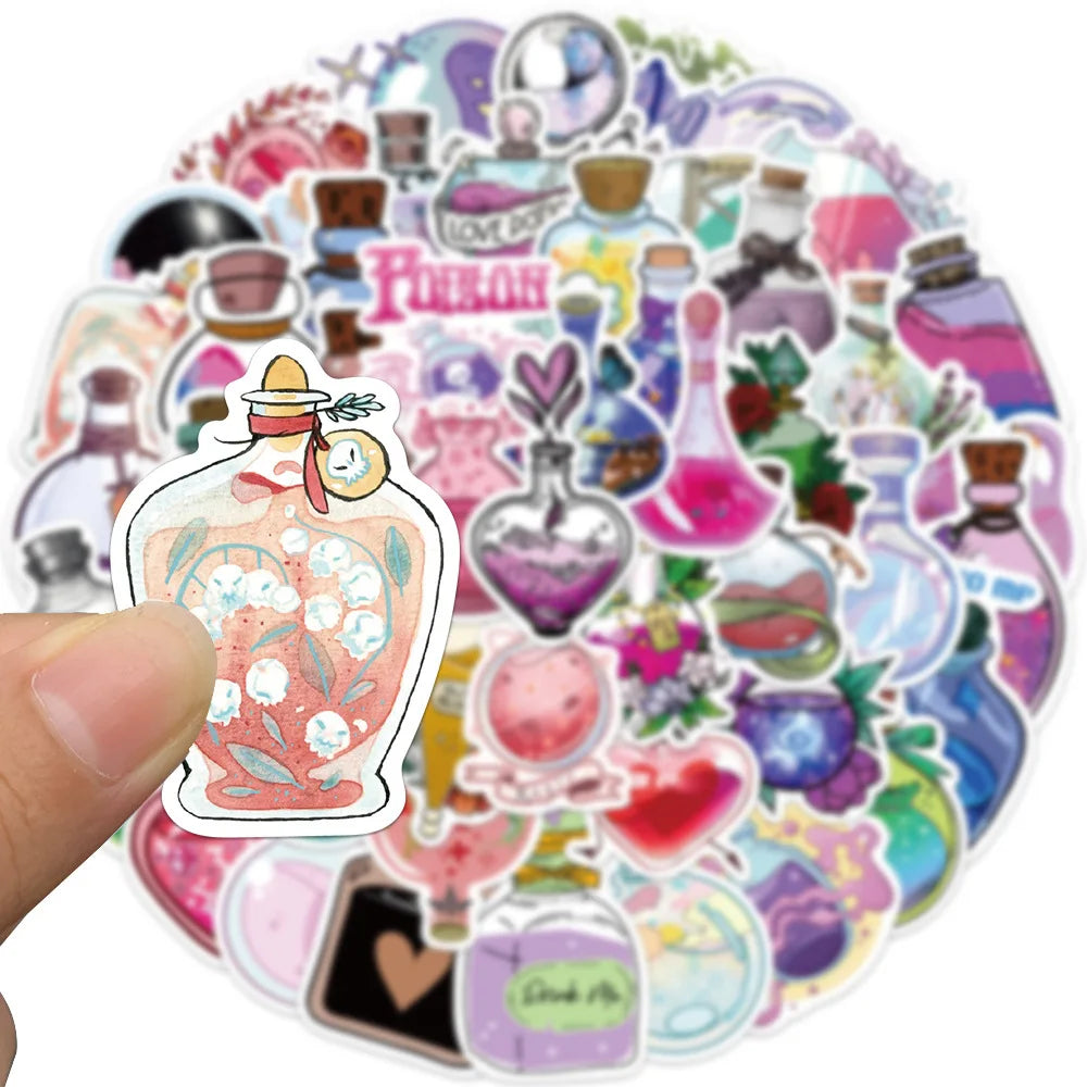 99Pcs Cartoon Magic Drop Pharmacist Graffiti Stickers Decals Kids Toy DIY Diary Suitcase Scrapbook Laptop Bike Sticker