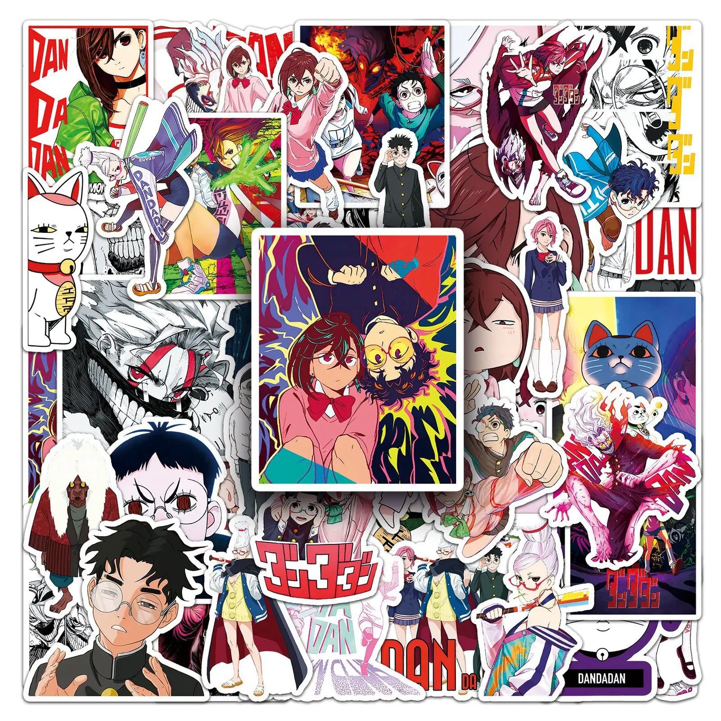 Cartoon DAN DA DAN Anime Stickers PVC Waterproof Skateboard Notebook Toy