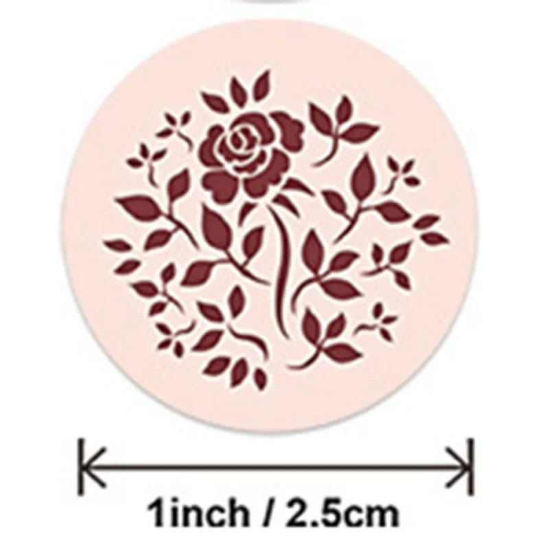 500pcs Envelope Seal Labels with 8 Flower Patterns Stickers Self Adhesive Sticker Labels for Party Decor,Birthday,Wedding