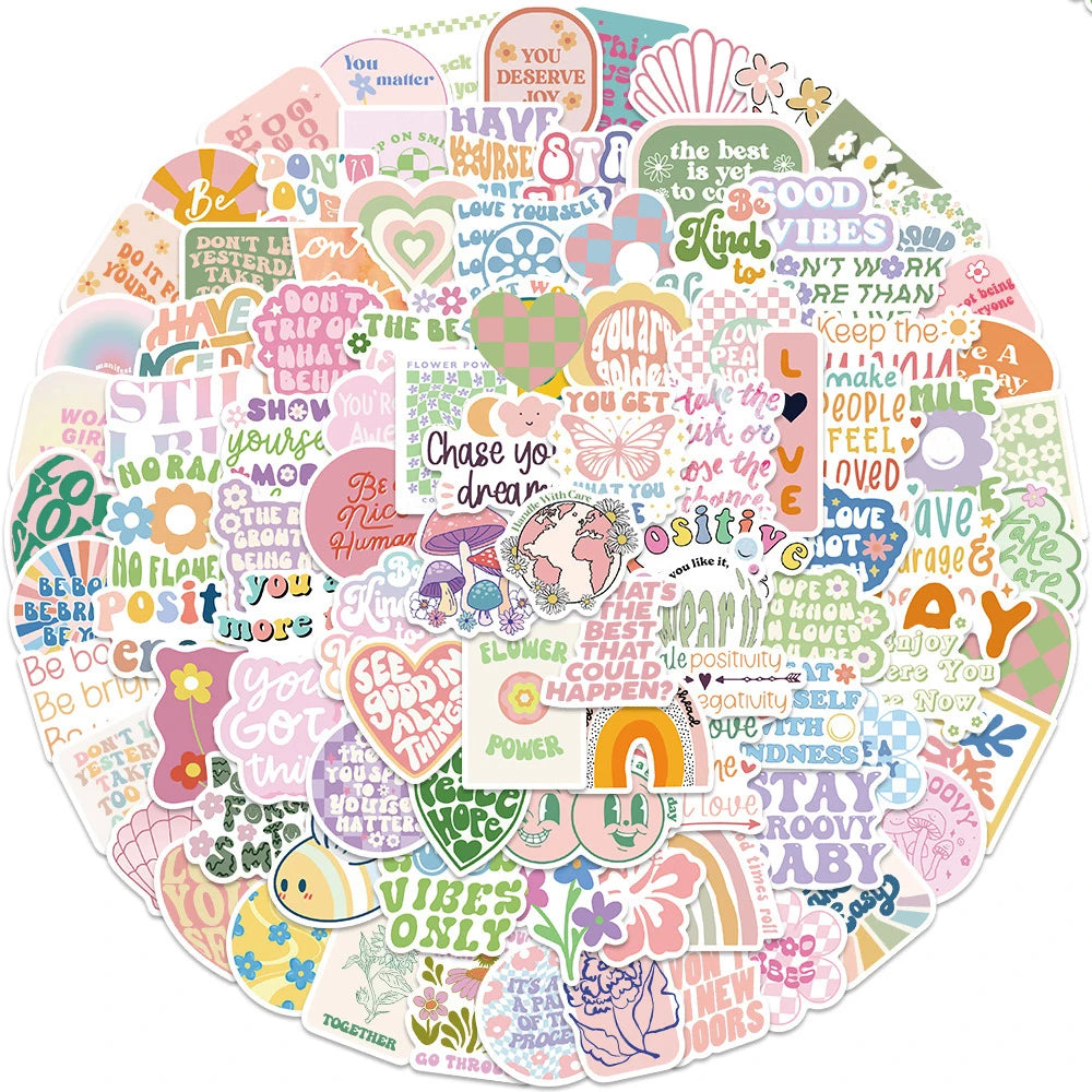 Cute Pink Cartoon Stickers for Bike, Luggage, Guitar, Laptop - 10/30/50/100PCS