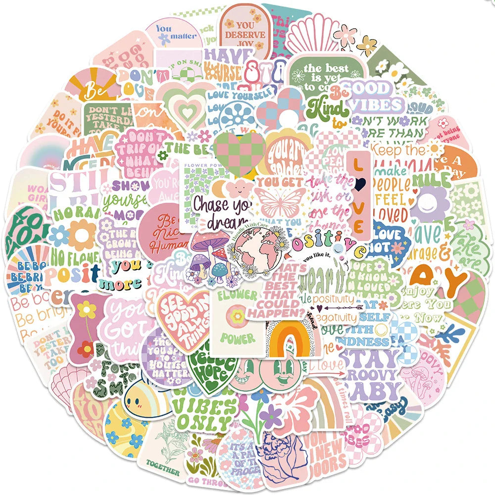 Cute Pink Cartoon Stickers for Bike, Luggage, Guitar, Laptop - 10/30/50/100PCS