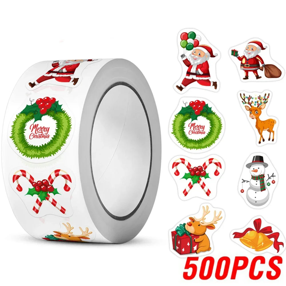 Christmas Stickers 100-500pcs for Gifts & DIY Projects