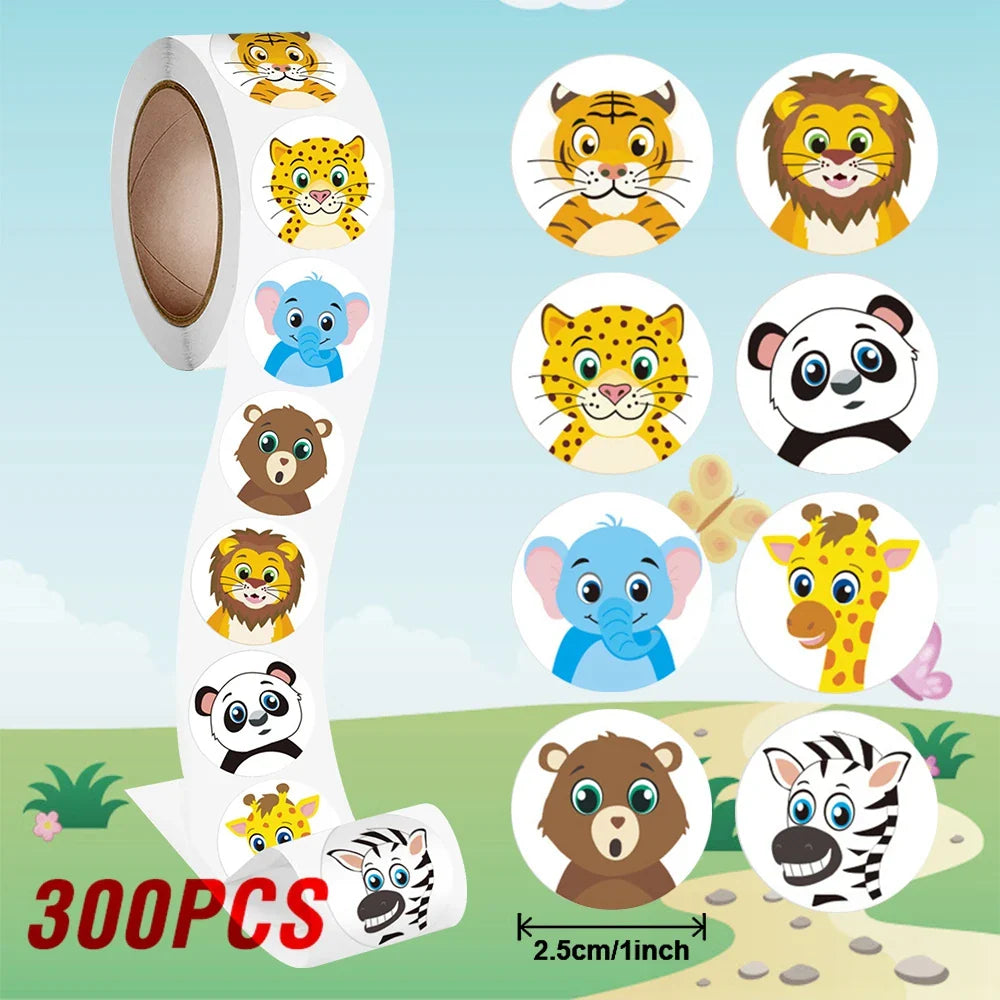 Animal Reward Stickers for Kids & Teachers (100-500pcs)