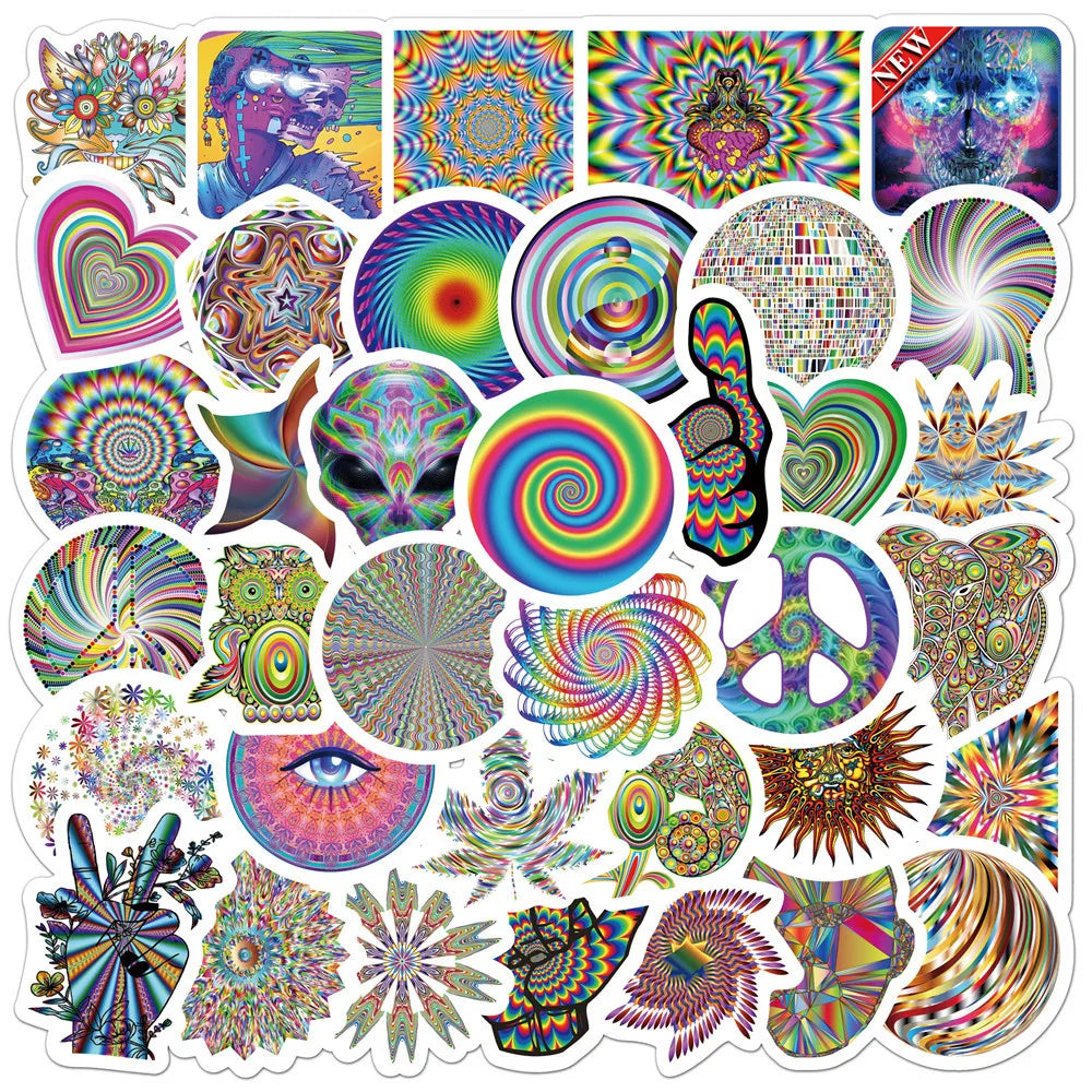 50pcs Personalized Graffiti Stickers for Helmet, Wall, Desktop Decoration