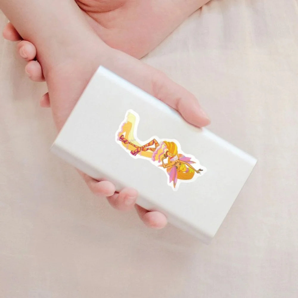 10/50Pcs Fairy Stickers for Scrapbook Transparent Flower Fairy Patch for Scrapbooking Hand Ledger Phone Case Laptop Diary DIY