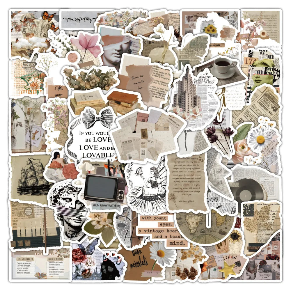 Retro Art Graffiti Stickers for Phone Laptop Guitar Helmet Luggage Skateboard Car DIY (10/25/50pcs)