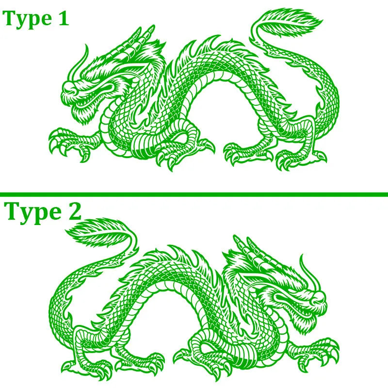 Anime Detachment Car Sticker The Black Dragon Body Big Picture Decoration Movement Style Die Cutting Waterproof PVC Vinyl Decals