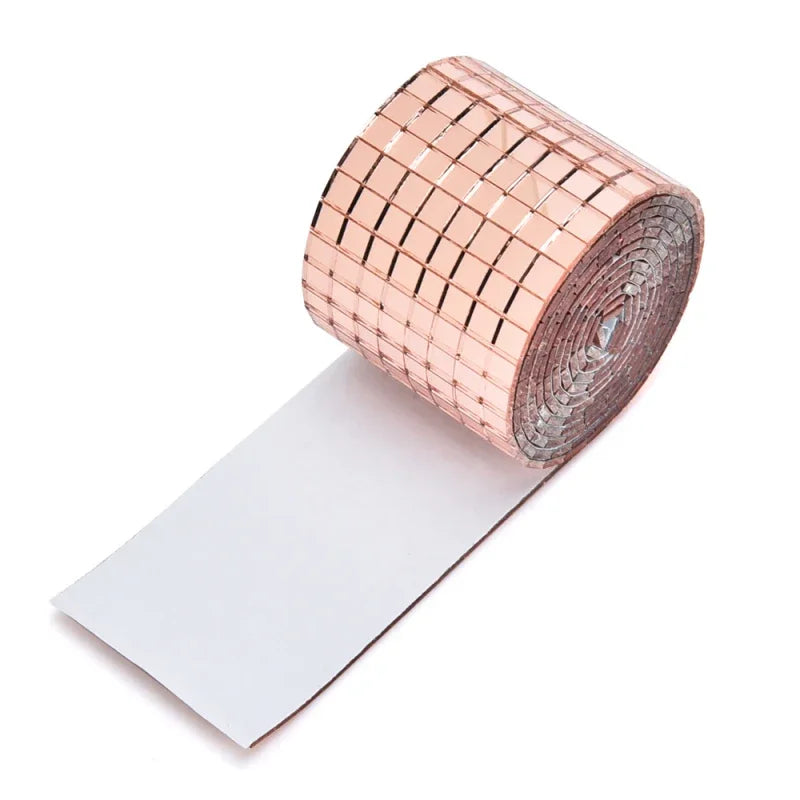 Self-Adhesive Real Glass Mini Square Mirror Mosaic Tiles Stickers Bathroom DIY Party Handmade Craft Home Decoration Making