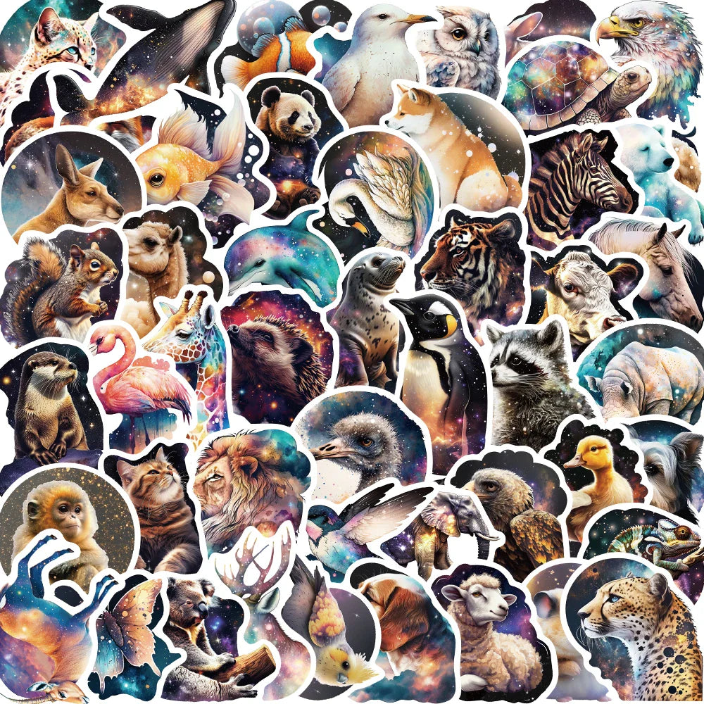 50PCS Kawaii Animal Stickers Rabbit Bear Decals Kids Gift