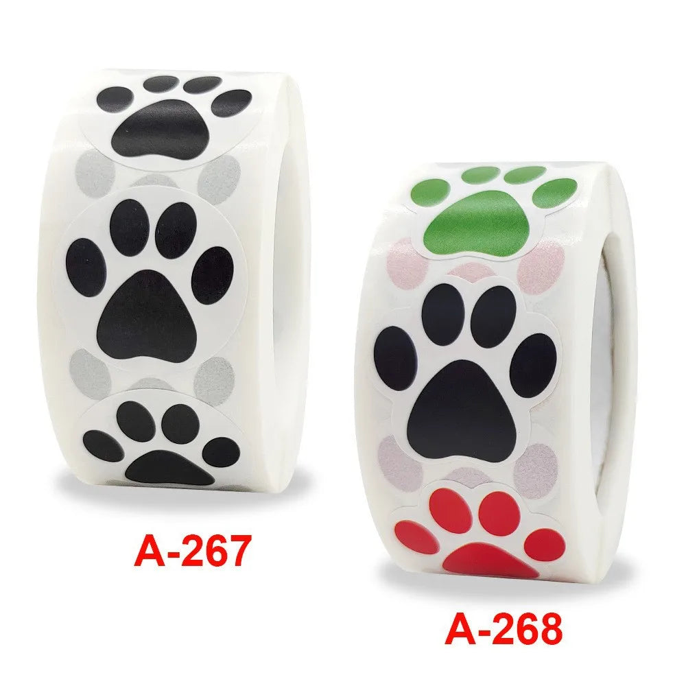 50-500PC Cute Cartoon Cat's Paw Reward Stickers for Kids School Teacher Supplies Kids Classic Toy Gift Sealing Decor Stationery