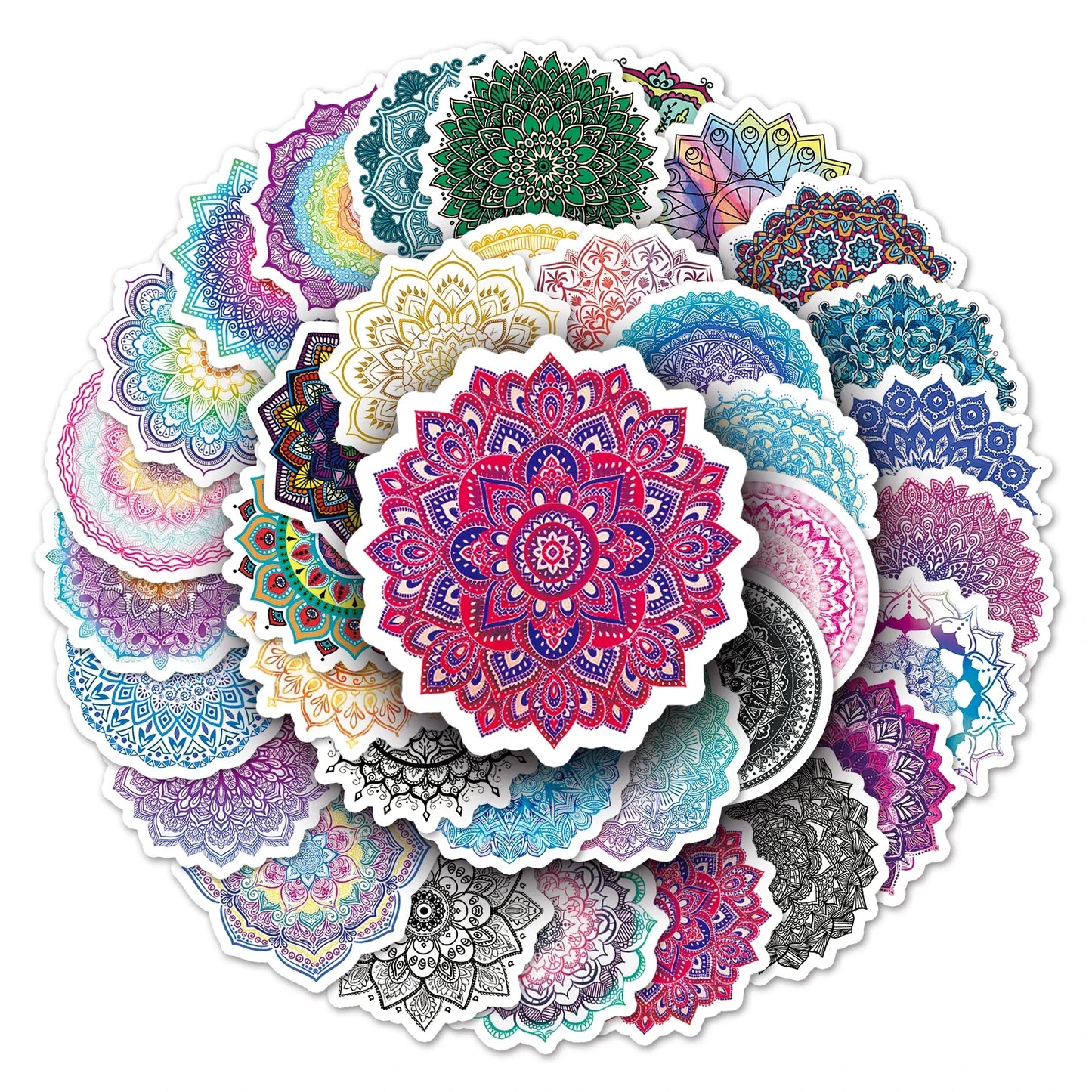 50Pcs Kaleidoscope Cartoon Waterproof Vinyl Stickers for Skateboard Snowboard Home Decor