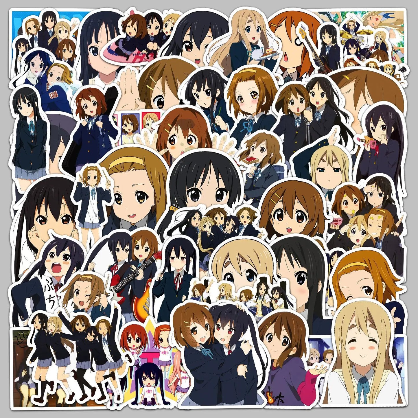 K-ON! Graffiti Stickers Pack - 50pcs for Helmets, Desktops, Walls, DIY Decoration Wholesale