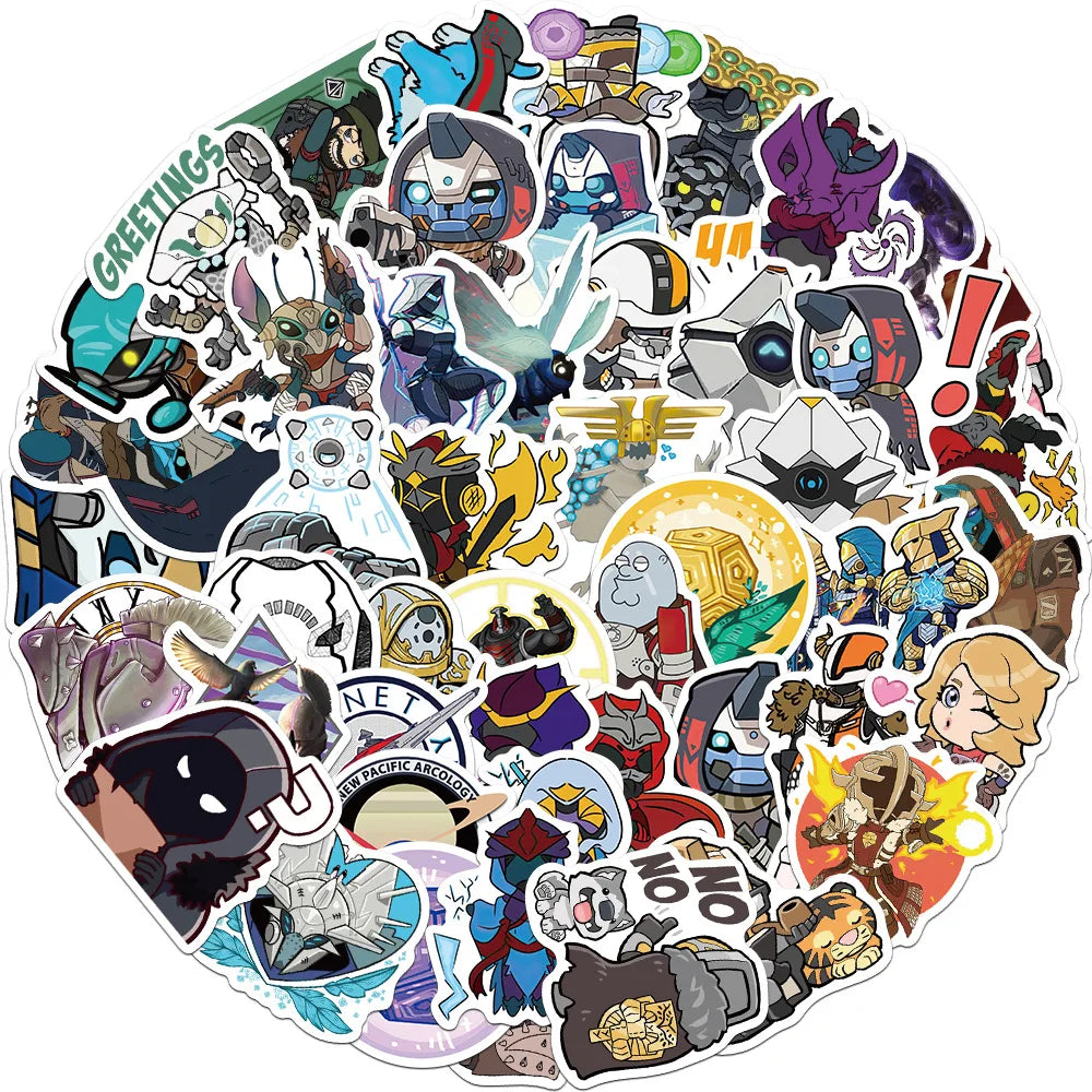 Destiny 2 Graffiti Stickers for Laptop, Car, Snowboard, Luggage, Fridge - 10/30/50Pcs Vinyl Set