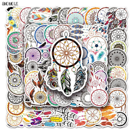 Dream Catcher Stickers Set: DIY Gift for Kids, Laptop, Skateboard, Phone, Guitar Decals