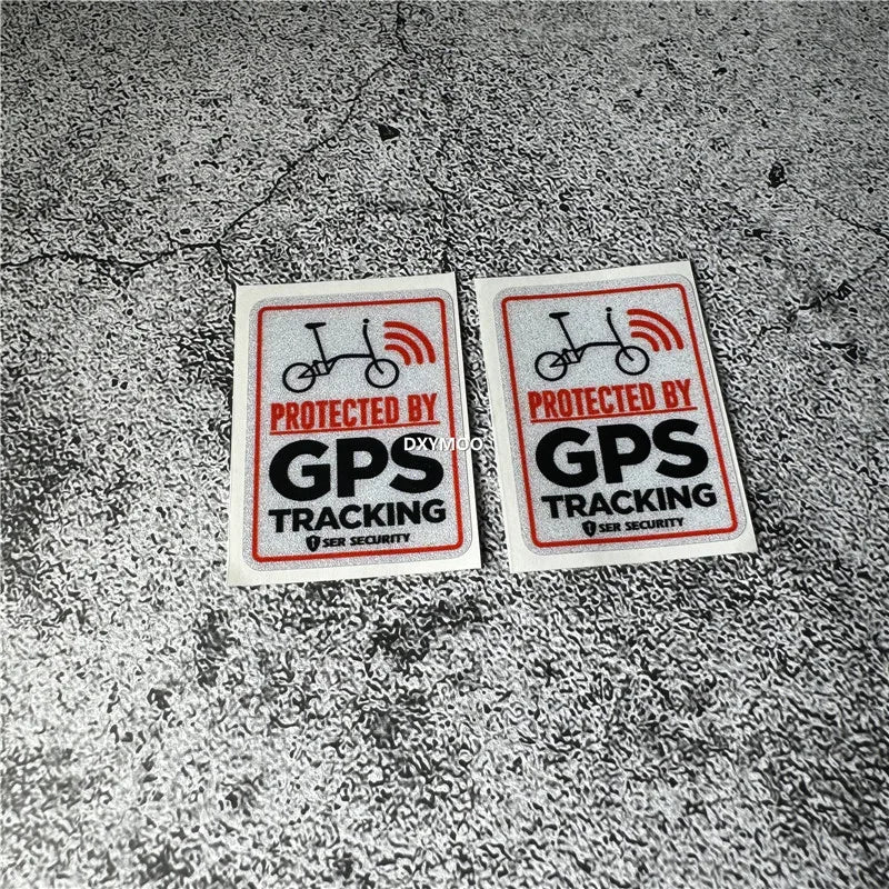 2x GPS Warning Stickers for Car & Bike
