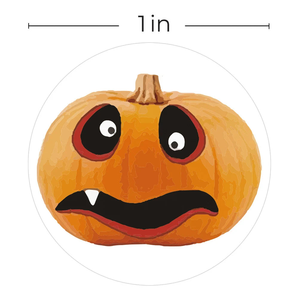 100-500pcs Halloween pumpkin stickers Halloween Party Gifts Stickers Pumpkin for Halloween party description
