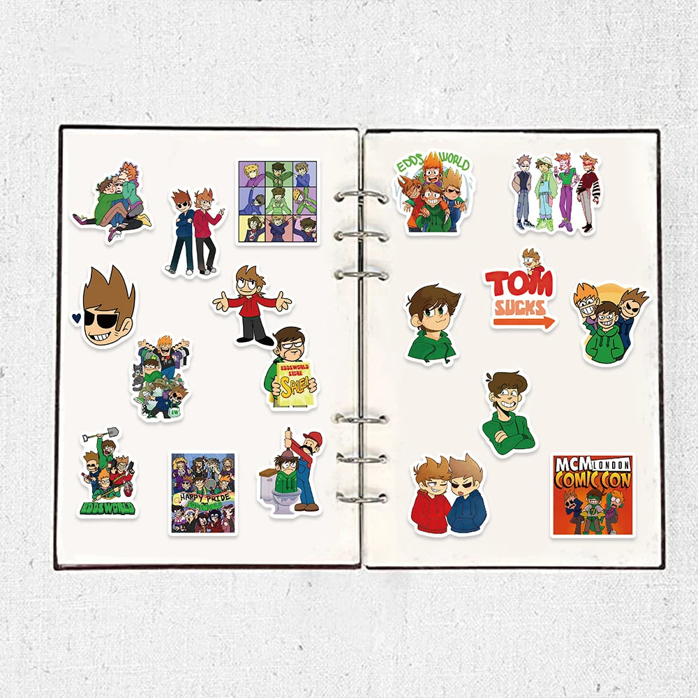 Eddsworld Cartoon Stickers 52pcs Vinyl Waterproof Decals