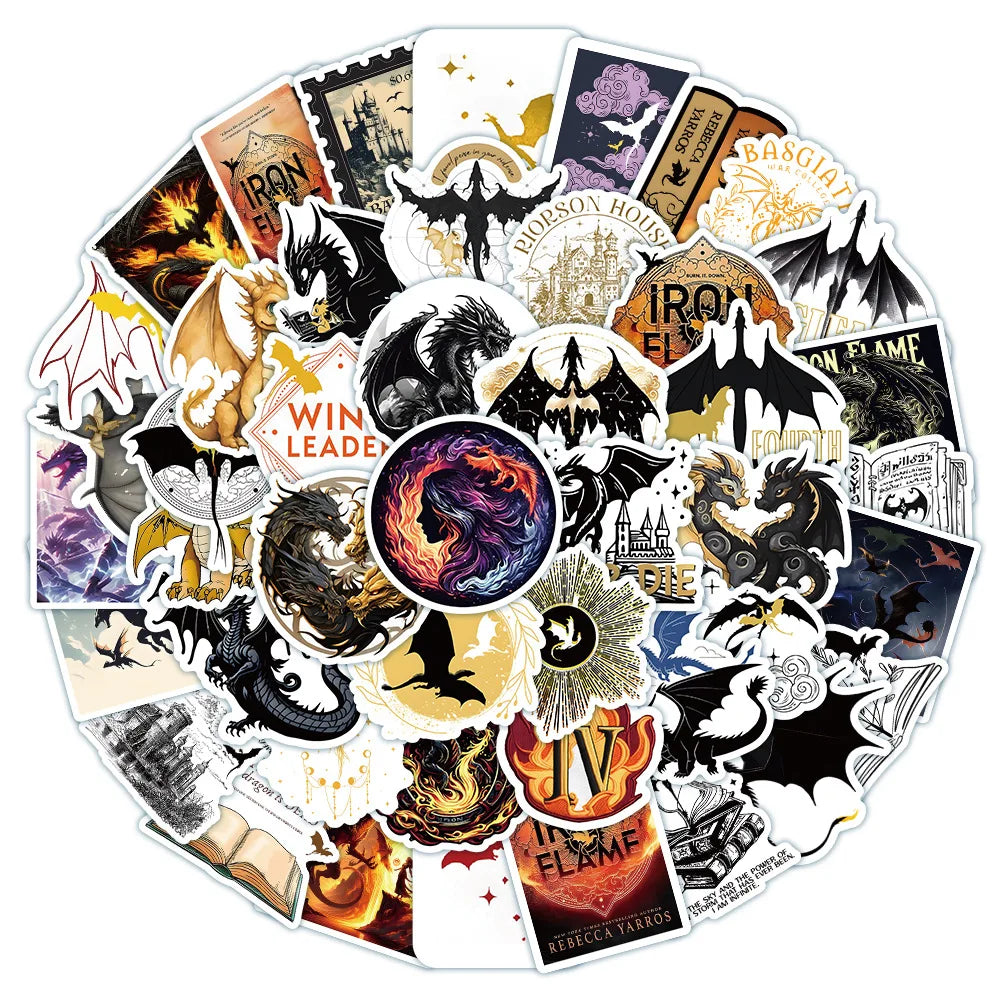 Iron Flame Anime Stickers Fantasy Decals Skateboard Fridge Guitar DIY Graffiti Cartoon