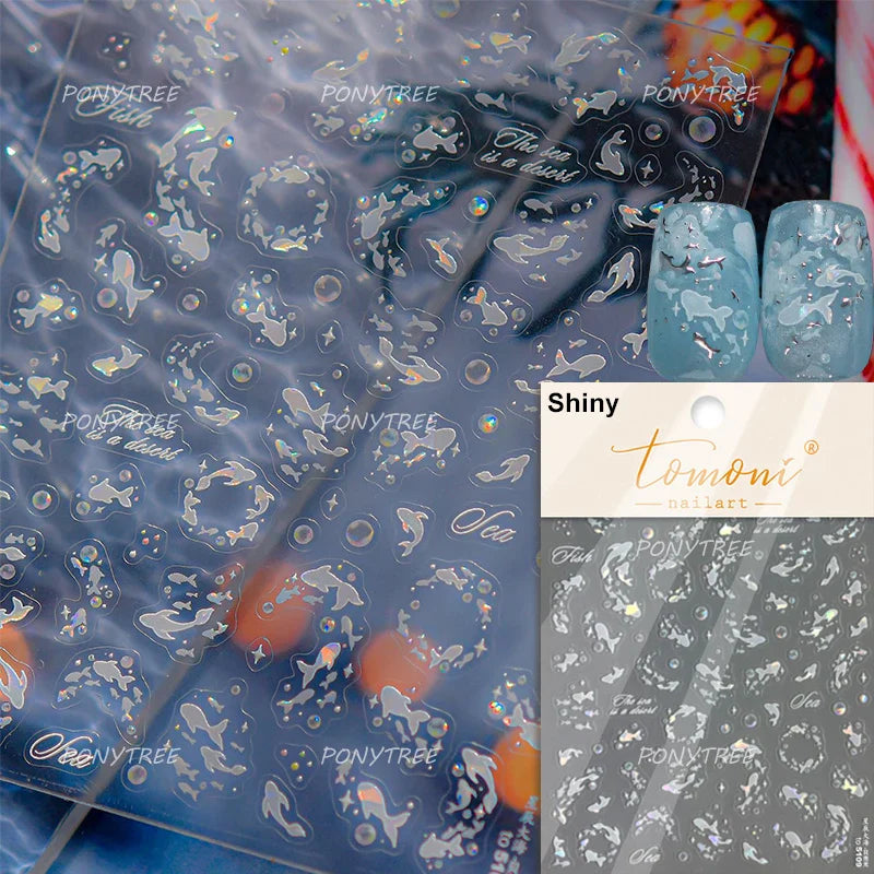 Oceanic Shell Starfish 5D Nail Art Stickers Decals