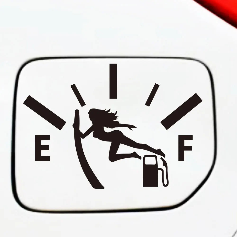 Swordswoman Gas Gauge Car Sticker Vinyl Decal
