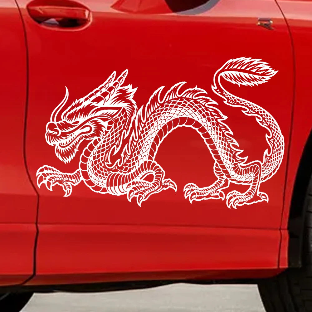 Anime Detachment Car Sticker The Black Dragon Body Big Picture Decoration Movement Style Die Cutting Waterproof PVC Vinyl Decals