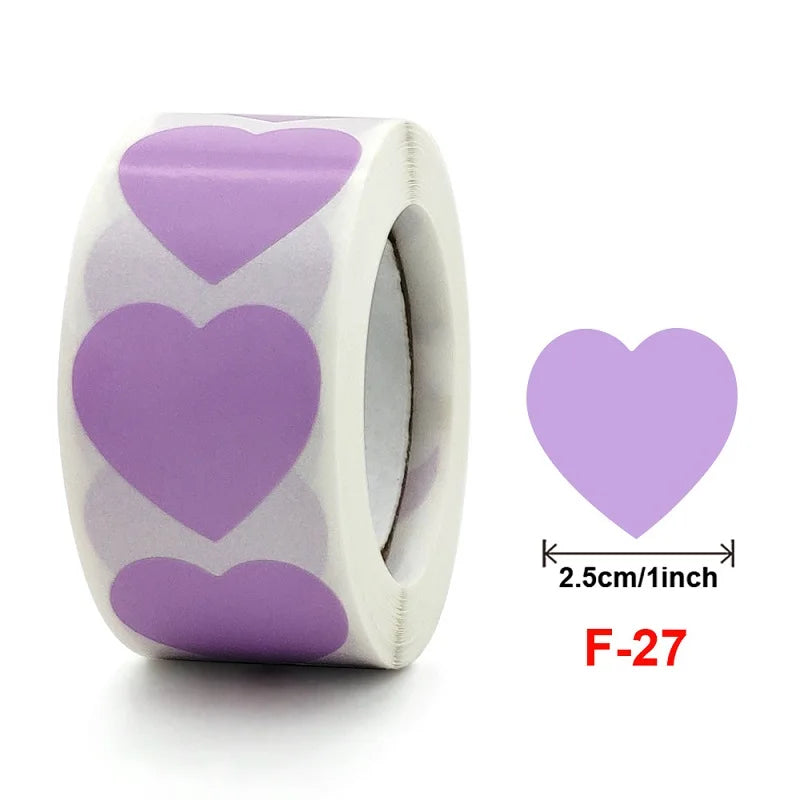 100-500PCS Thank You Stickers for Business New Love Heart Stickers Packaging Rolling Stickers Package Labels Merci Home Made