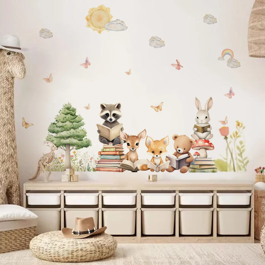 Woodland Animal Wall Stickers for Kids Room Nursery Decor