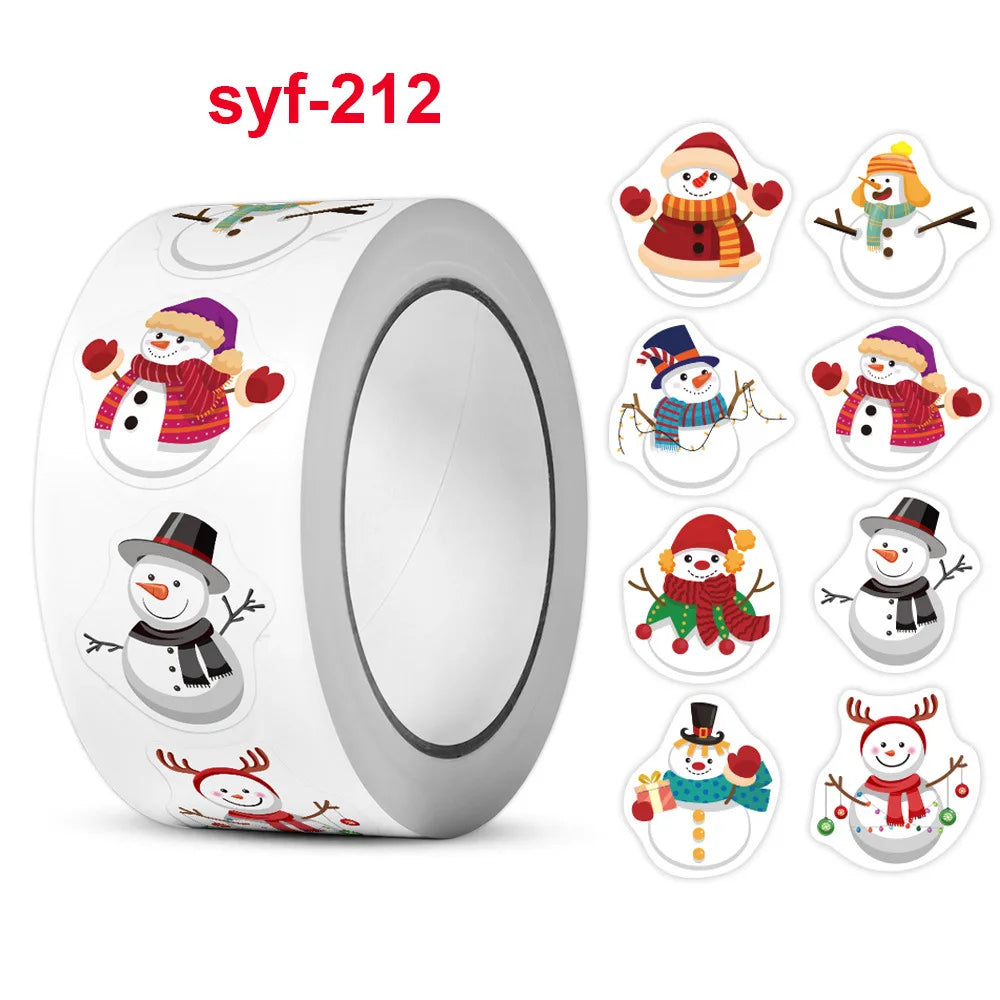 50-500PCS New Merry Christmas Stickers Children Stickers Cute Kawaii Cartoon Packaging Stickers Photocard Decor Lables for Kid
