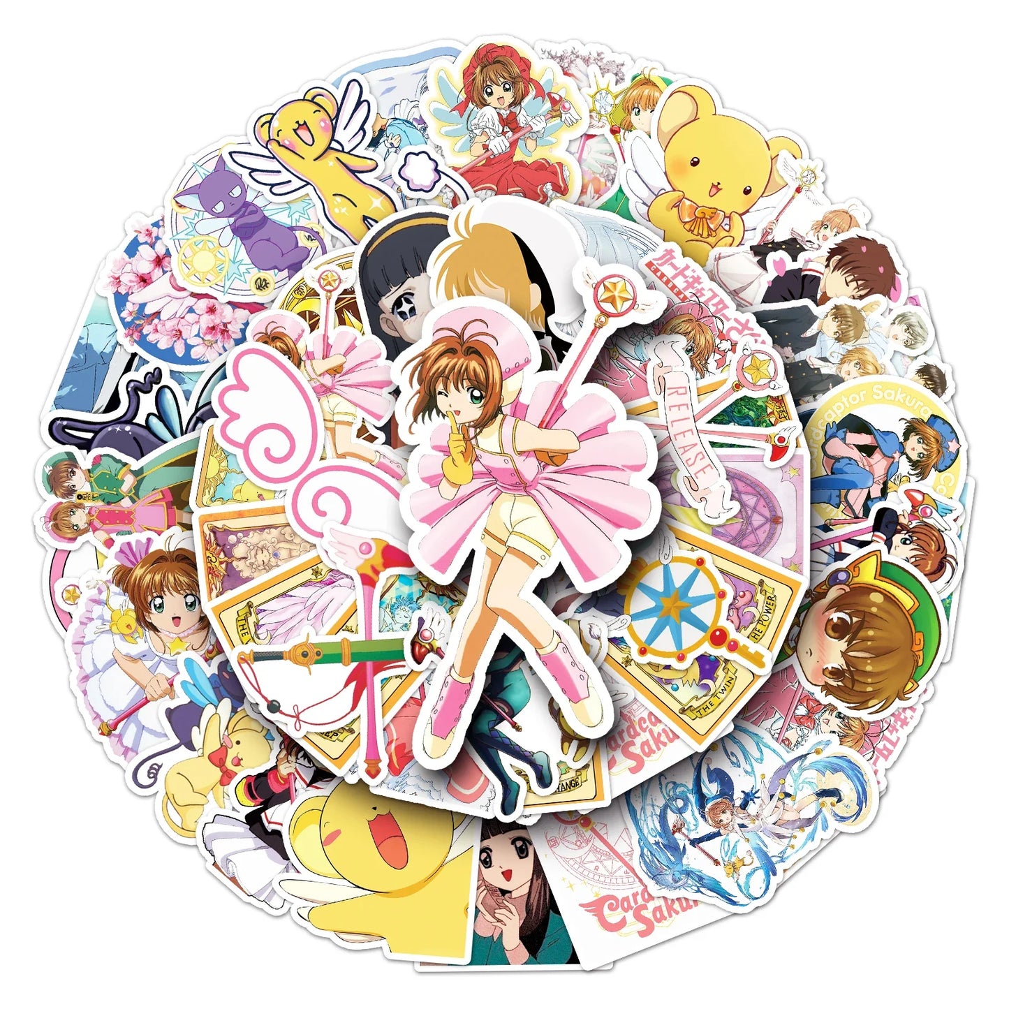50Pcs Cute Cartoon Waterproof Vinyl Stickers for Skateboard Snowboard Decals