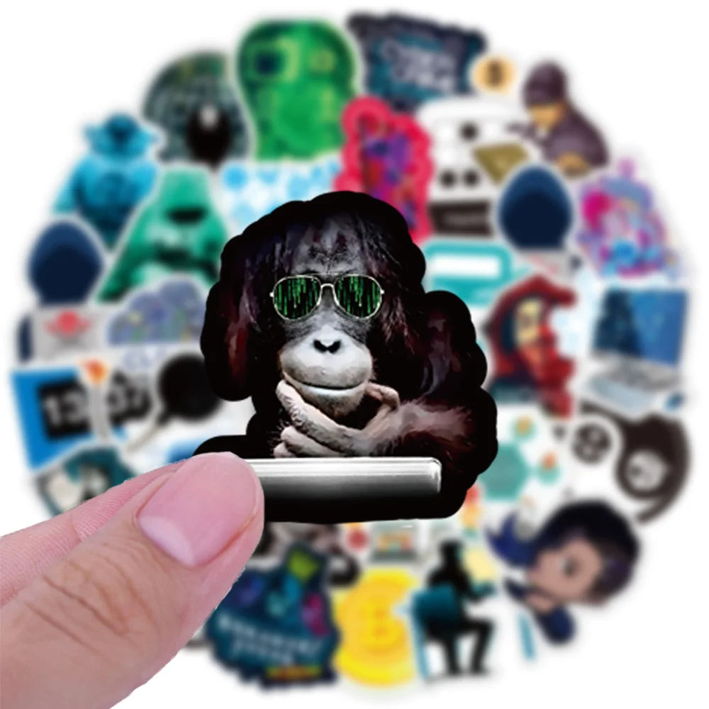 10/30/50PCS Hacker Programming Stickers Graffiti DIY Waterproof Laptop Luggage Phone Computer Helmet Cartoon Decals Kids Sticker