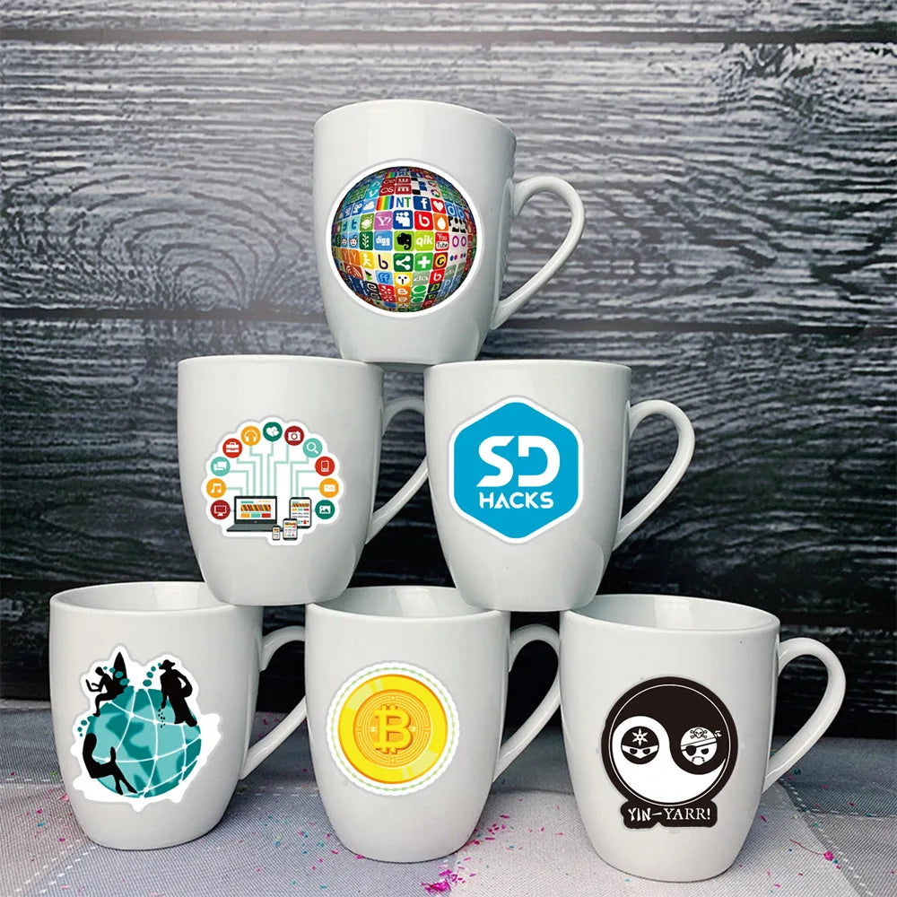10/30/50PCS Hacker Programming Stickers Graffiti DIY Waterproof Laptop Luggage Phone Computer Helmet Cartoon Decals Kids Sticker