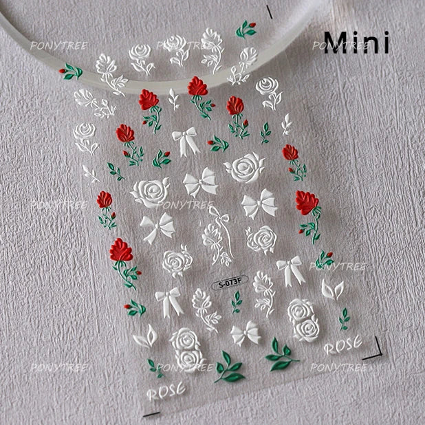 Yellow Rabbit Heart 5D Nail Art Stickers Rhinestone Decals