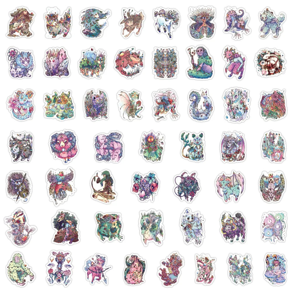 10/30/50PCS Funny Monster Stickers Cool Graffiti Decals For Notebook Phone Skateboard Laptop Fridge Car Sticker Waterproof Toys