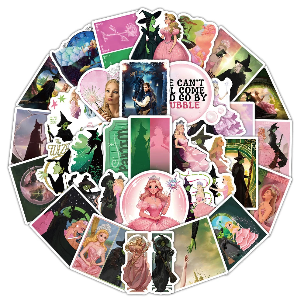 Wicked Cartoon Stickers: Magic Graffiti Decals for Fridge, Luggage, Laptop, Phone, Guitar, Skateboard