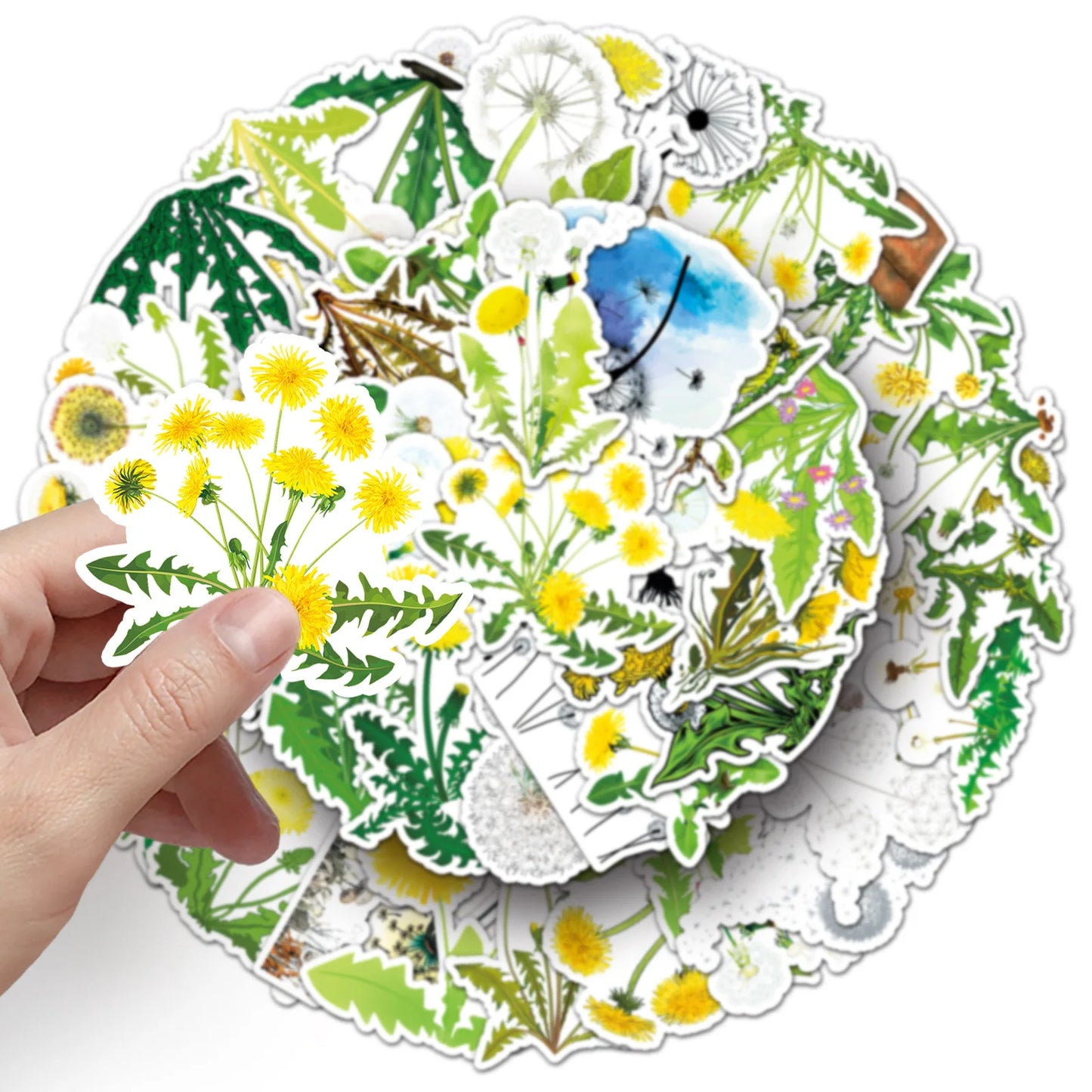 Blowball Cartoon Stickers: Potted Flowers Graffiti Decals for Scrapbook, Luggage, Laptop, Bike, Toy (10/30/50PCS)