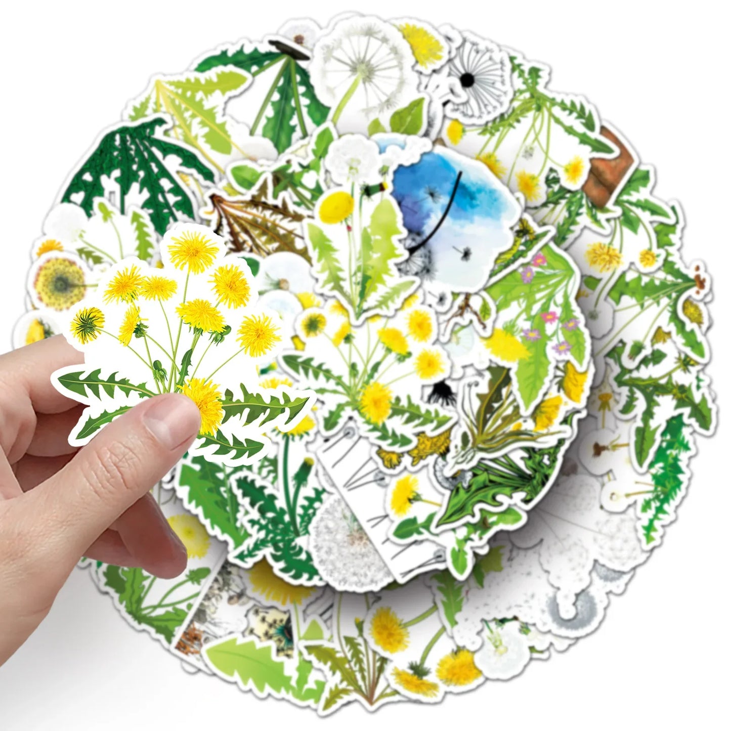 Blowball Cartoon Stickers: Potted Flowers Graffiti Decals for Scrapbook, Luggage, Laptop, Bike, Toy (10/30/50PCS)